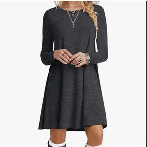 NWT Longsleeve Tunic / Dress - Gray, Popyoung Sz Medium, So soft and light!